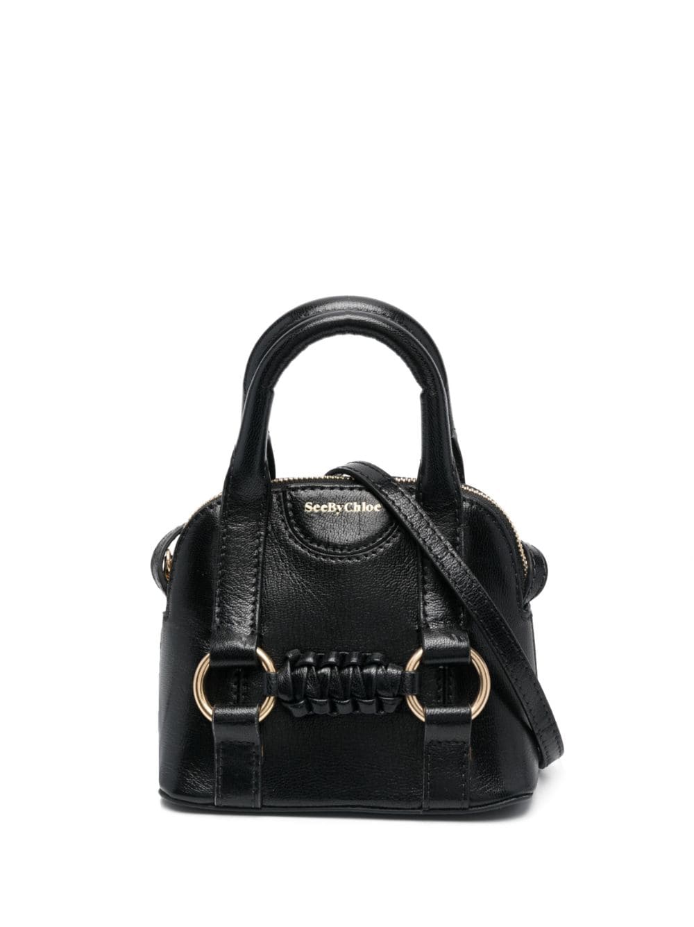 See by Chloé Saddie Micro Double Handle Bag - Black von See by Chloé