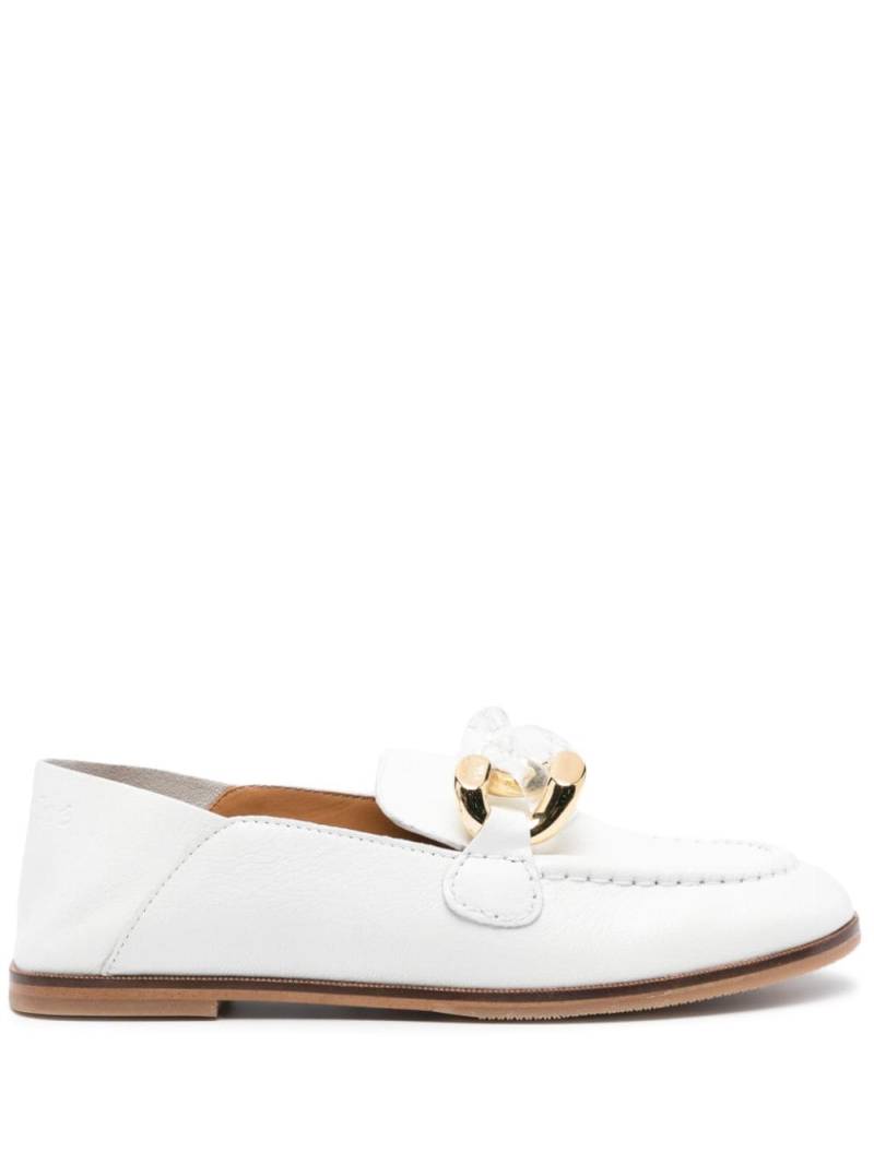 See by Chloé chain-link leather loafers - White von See by Chloé