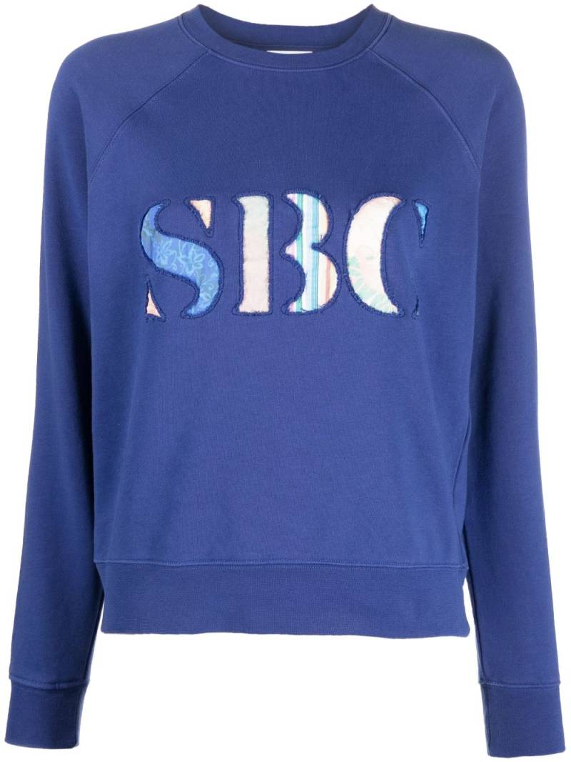 See by Chloé cut-out logo cotton sweatshirt - Blue von See by Chloé