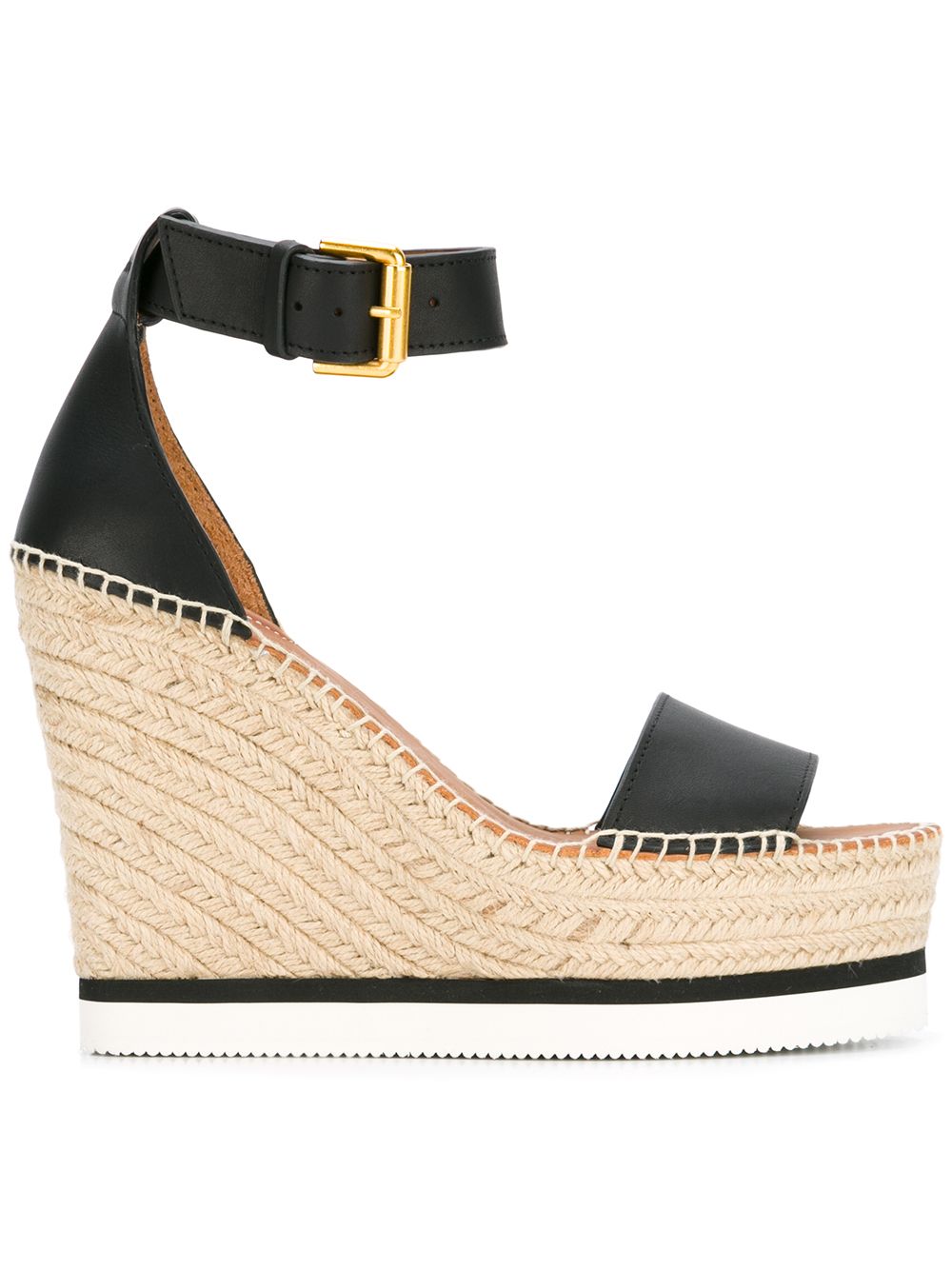 See by Chloé espadrille wedge sandals - Black von See by Chloé