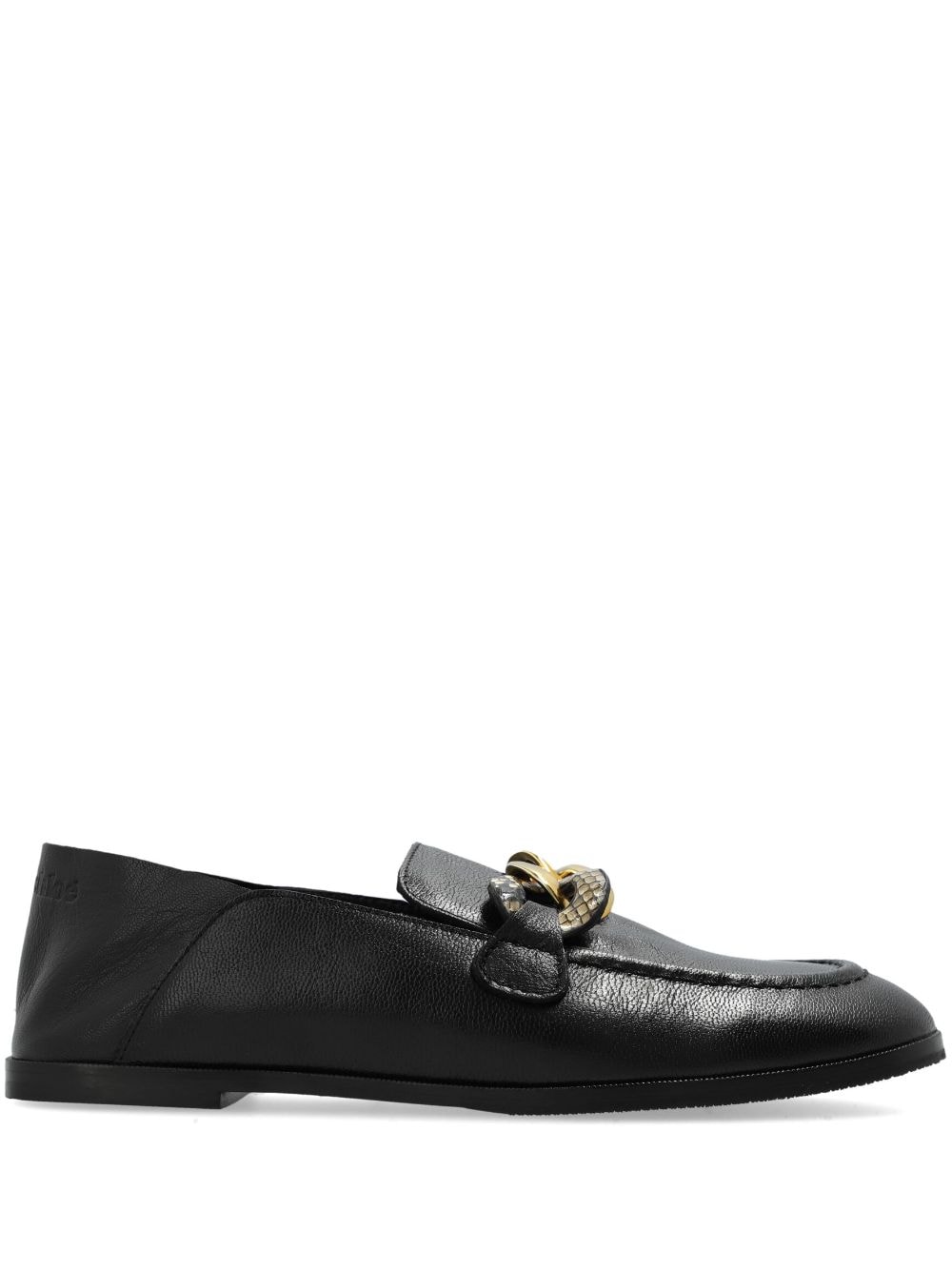 See by Chloé gold detailed leather loafers - Black von See by Chloé