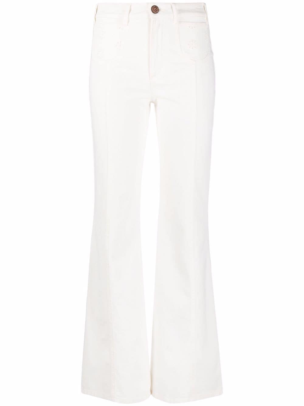 See by Chloé high-waisted flared denim jeans - White von See by Chloé