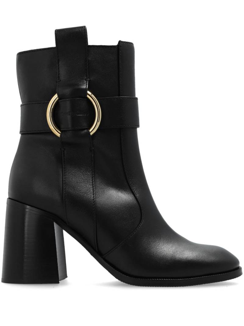 See by Chloé leather high heel boots - Black von See by Chloé