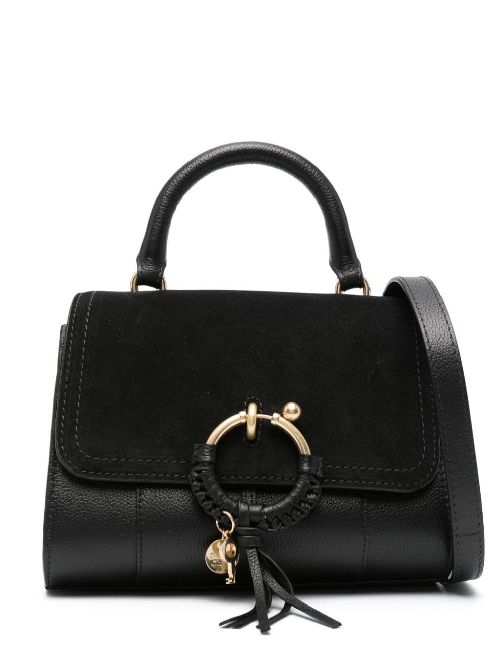 See by Chloé logo-charm leather bag - Black von See by Chloé