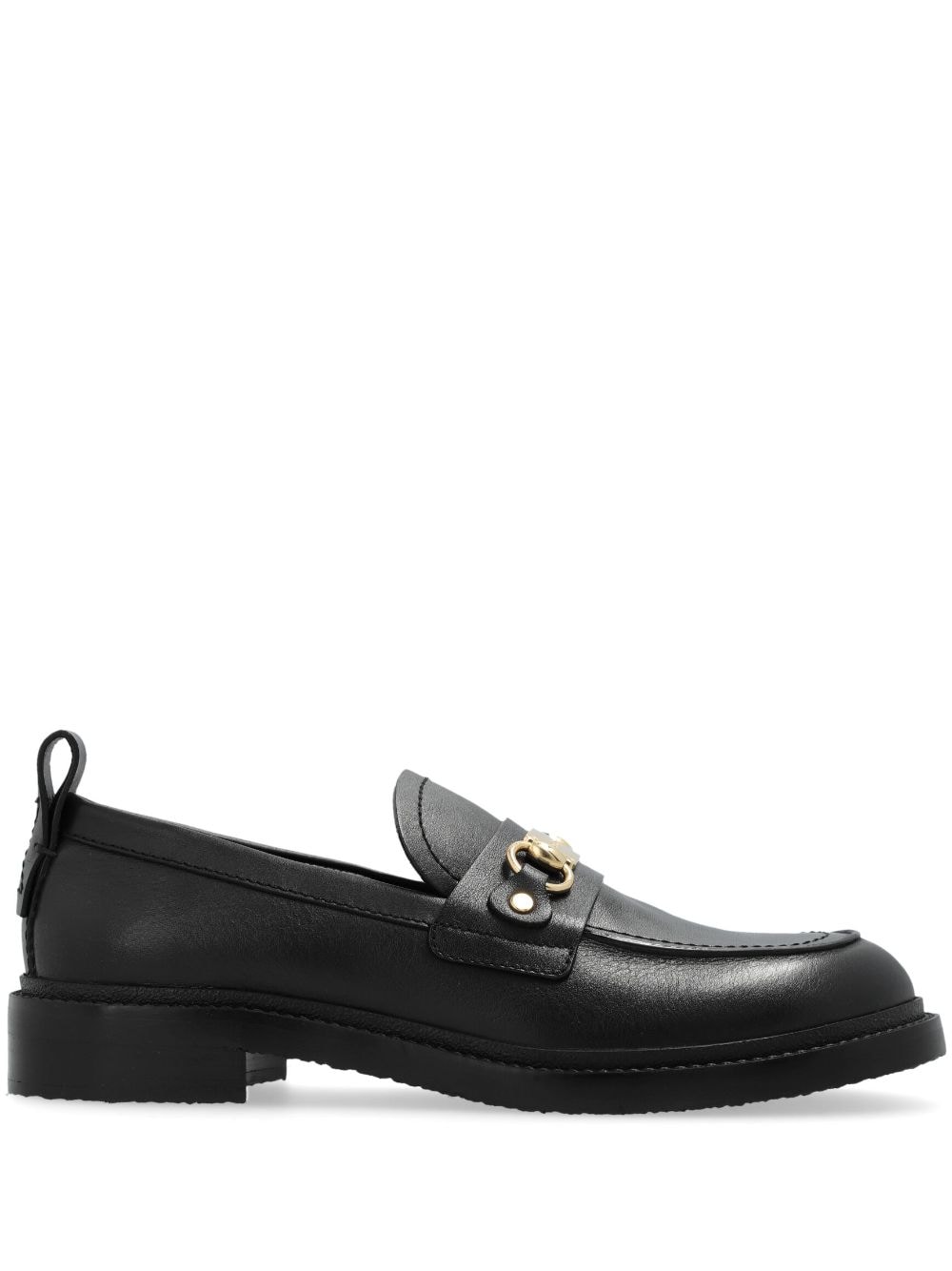 See by Chloé logo-engraved leather loafers - Black von See by Chloé