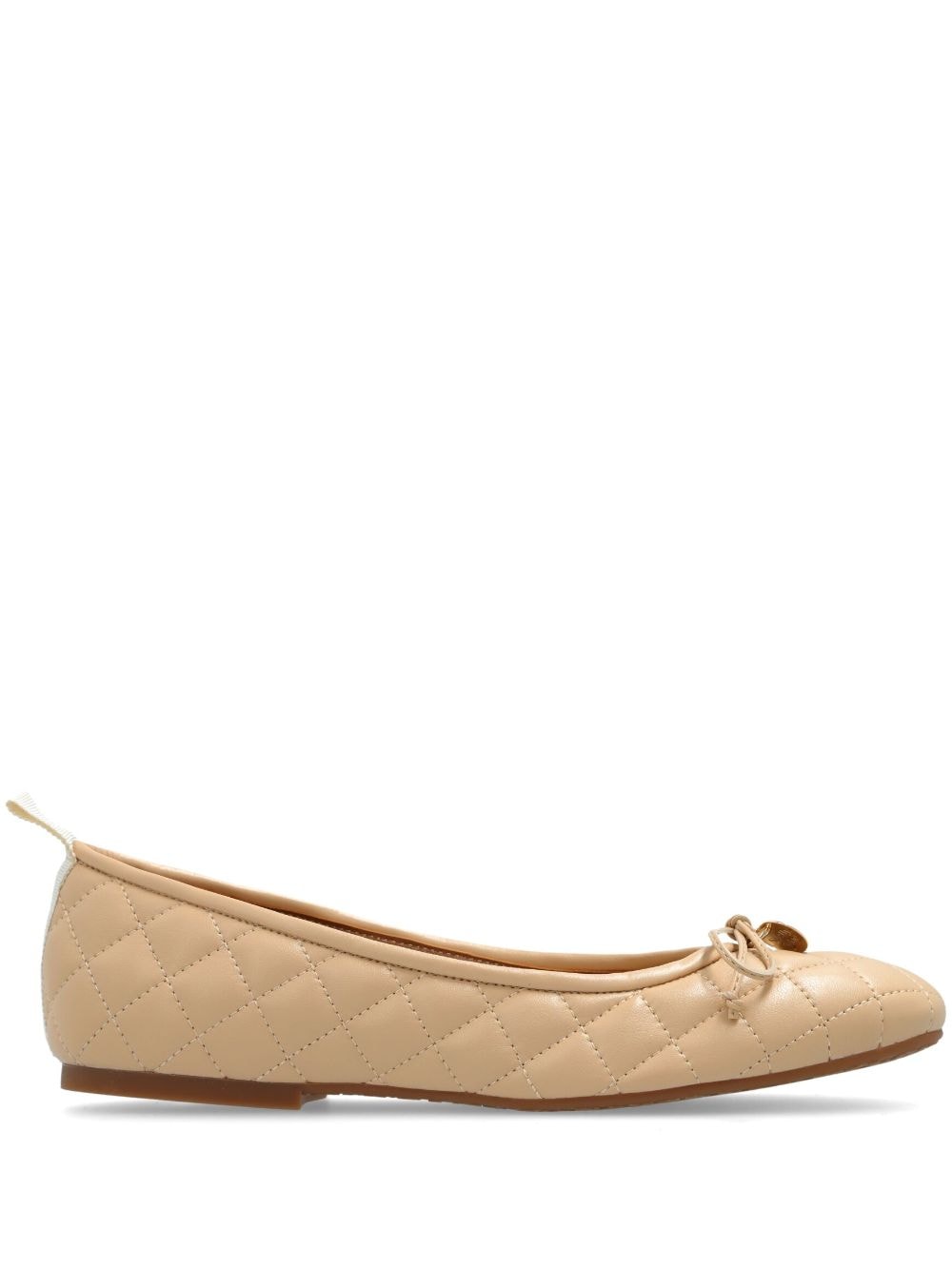 See by Chloé logo-print ballerina shoes - Neutrals von See by Chloé