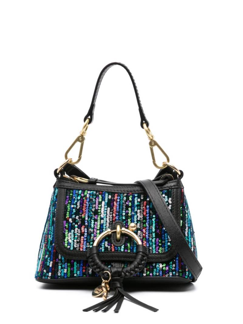 See by Chloé mini Joan sequined crossbody bag - Blue von See by Chloé