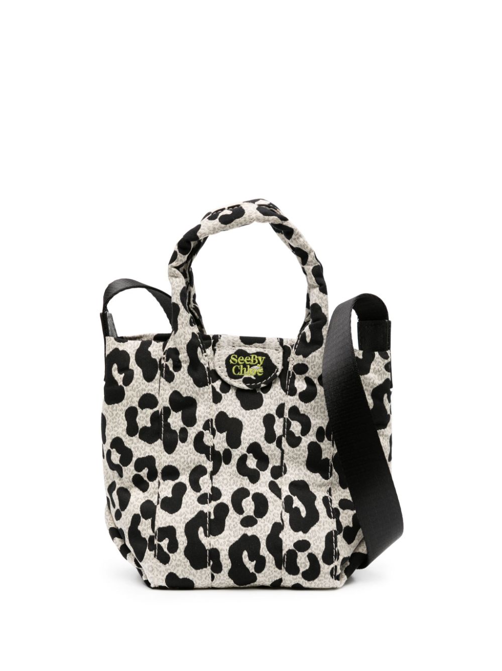 See by Chloé mini Laetizia leopard-print tote bag - Neutrals von See by Chloé