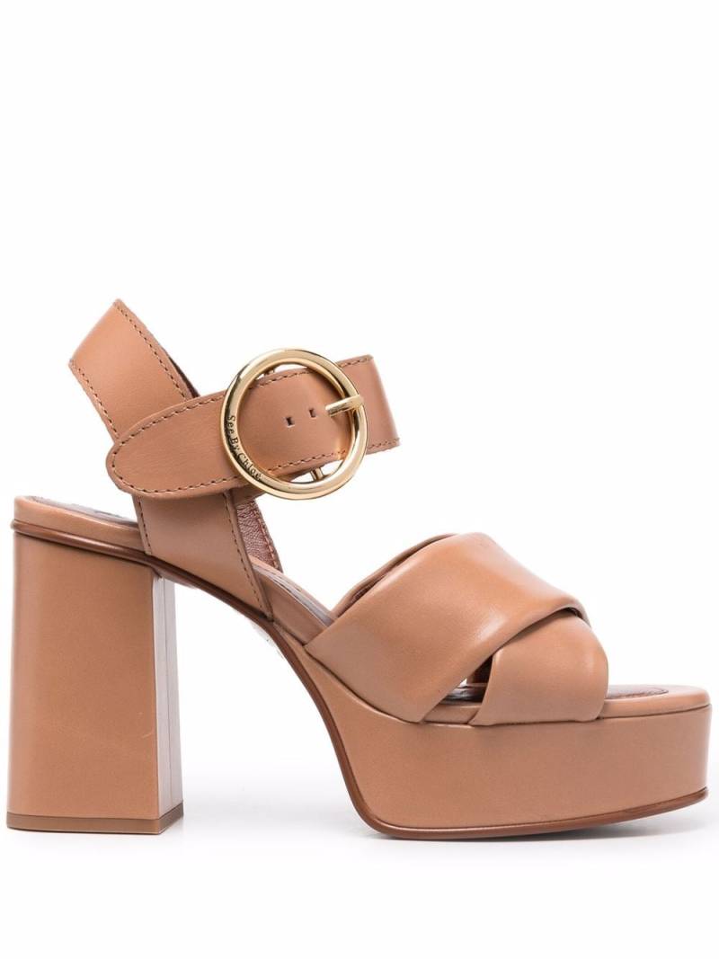 See by Chloé open-toe leather sandals - Brown von See by Chloé