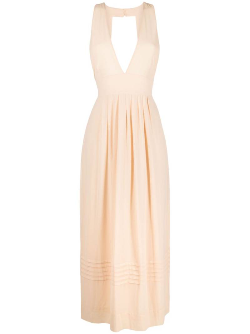 See by Chloé pleated georgette dress - Orange von See by Chloé