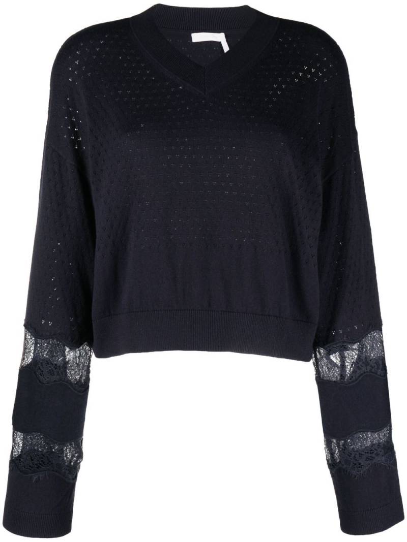 See by Chloé puff-sleeve jumper - Blue von See by Chloé