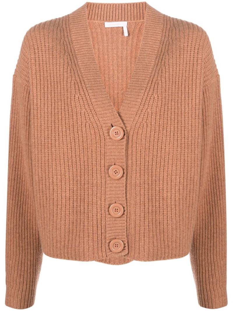 See by Chloé ribbed knit cardigan - Brown von See by Chloé