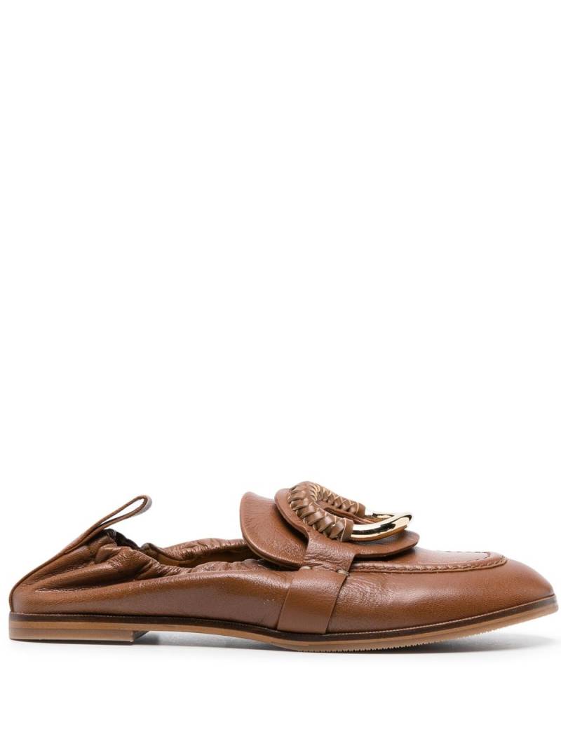 See by Chloé ring-detail leather loafers - Brown von See by Chloé