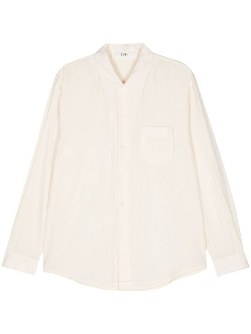 Séfr Leo cotton shirt - Neutrals von Séfr