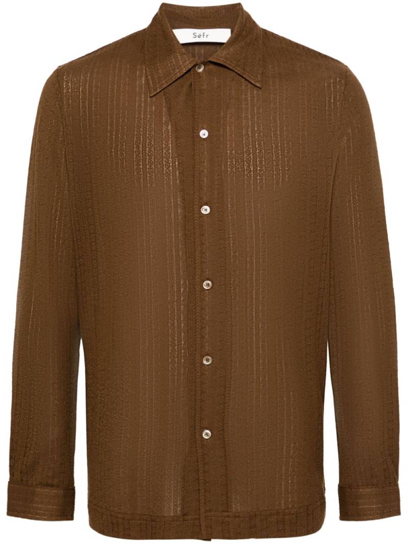 Séfr Ripley pointelle-knit shirt - Brown von Séfr