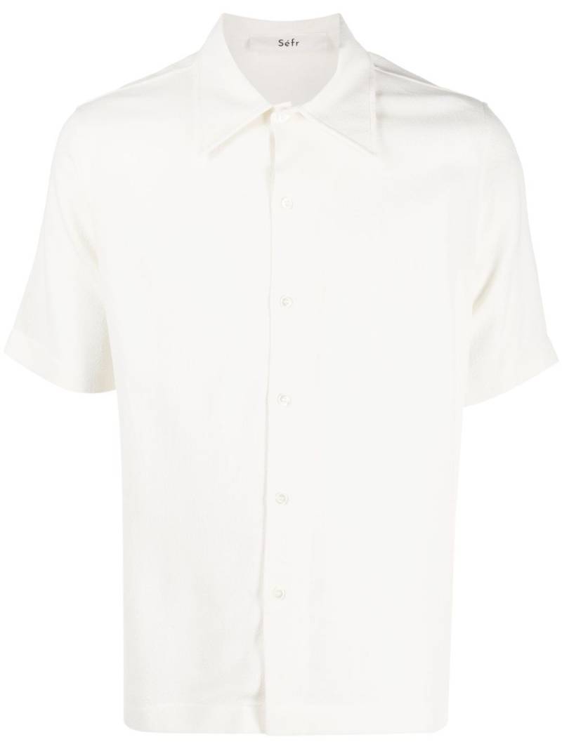 Séfr buttoned short-sleeved shirt - Neutrals von Séfr