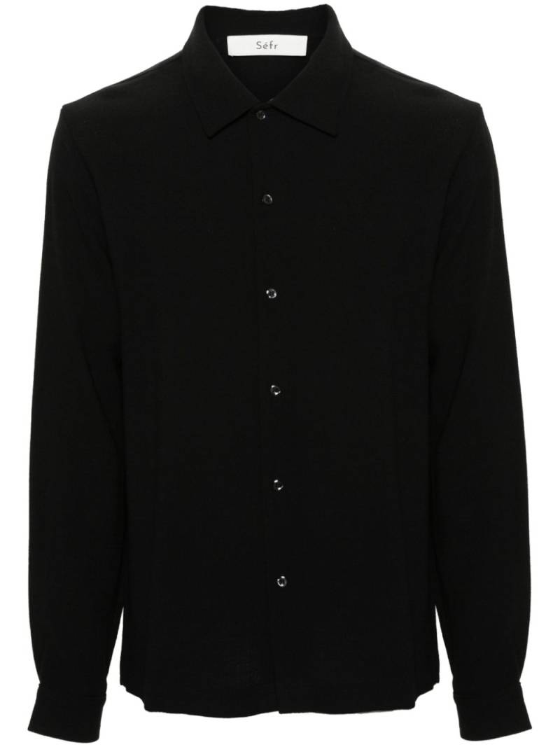 Séfr crepe long-sleeved shirt - Black von Séfr