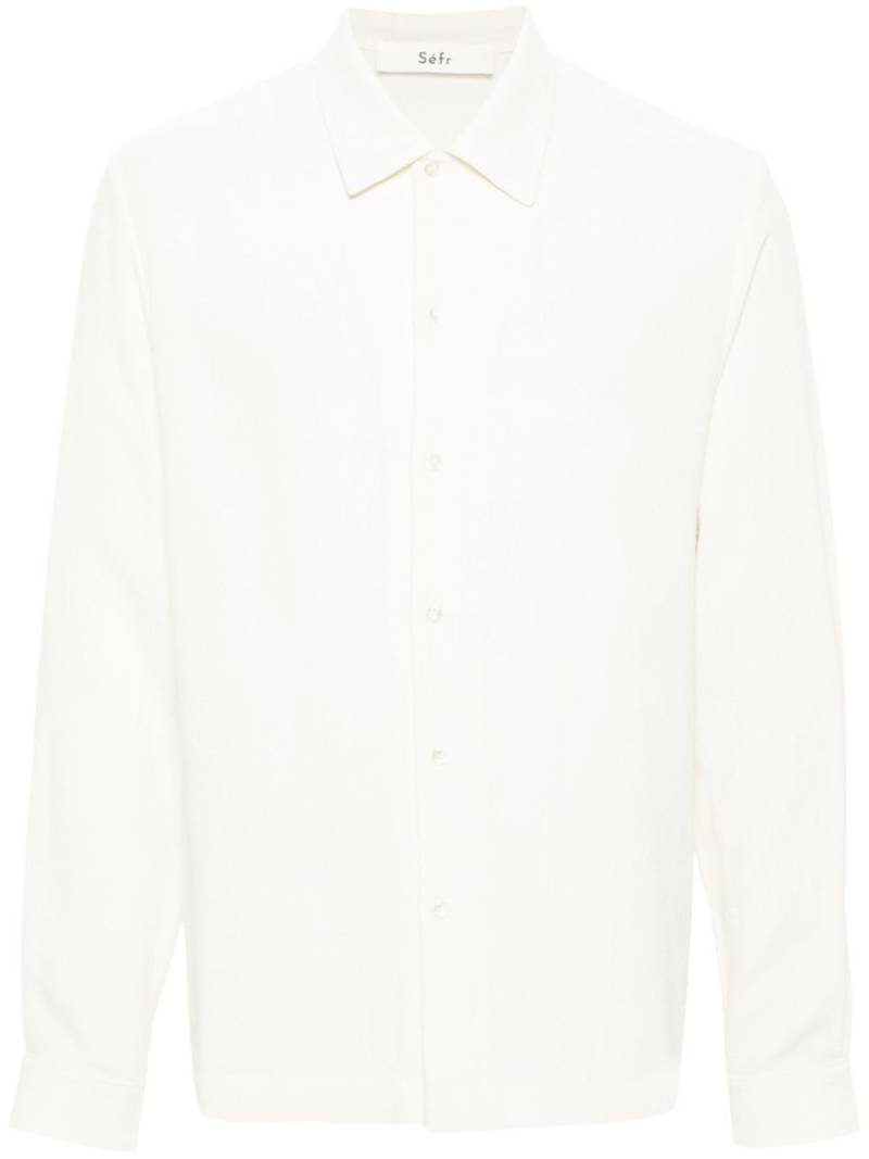 Séfr crepe long-sleeved shirt - Neutrals von Séfr