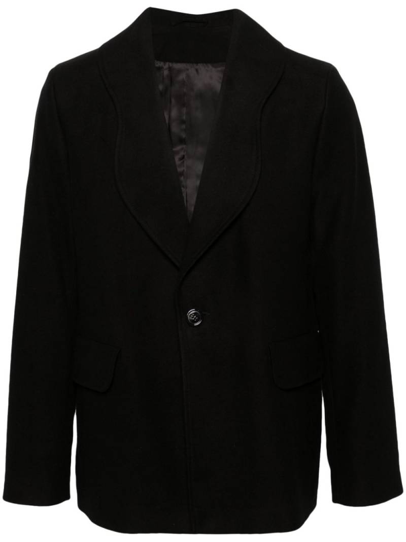 Séfr curved-lapels single-breasted blazer - Black von Séfr