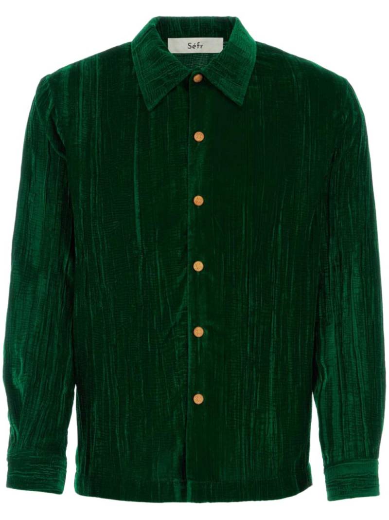 Séfr velvet shirt - Green von Séfr