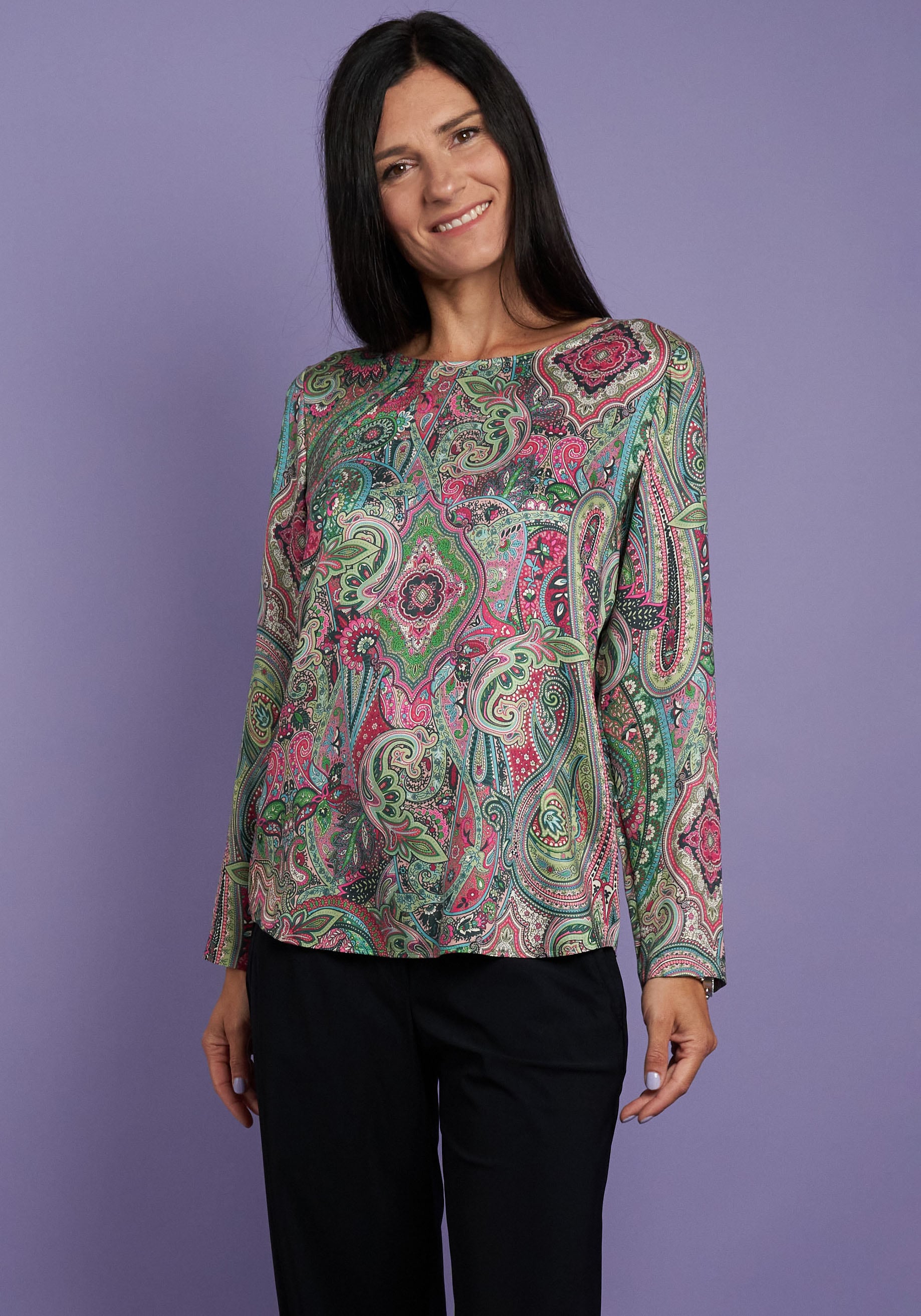 Seidel Moden Langarmbluse, mit All-Over Print, MADE IN GERMANY Seidel Moden Langarmbluse, mit All-Over Print, MADE IN GERMANY von Seidel Moden