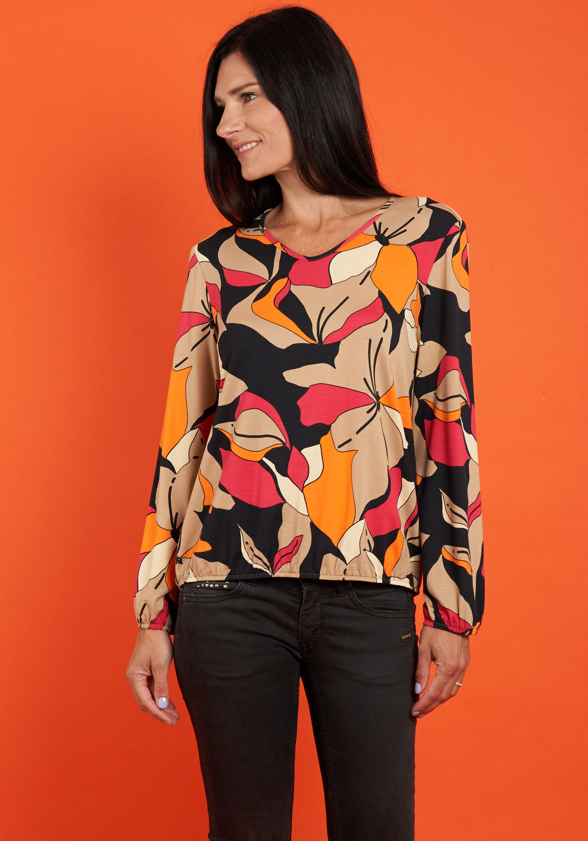 Seidel Moden Langarmshirt, mit All-Over Print von Seidel Moden