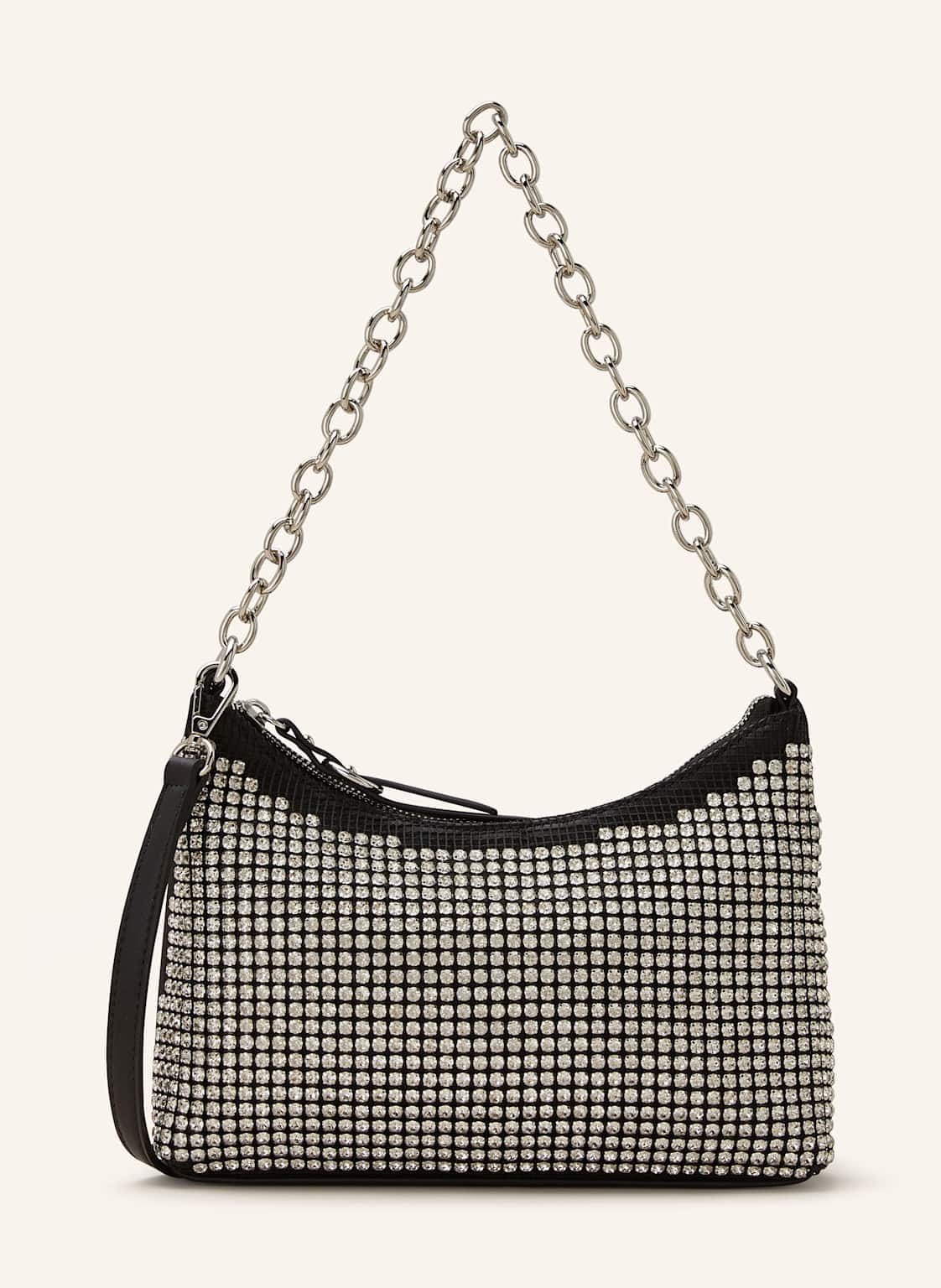 Seidenfelt Schultertasche Mit Schmucksteinen silber Seidenfelt Schultertasche Mit Schmucksteinen silber von Seidenfelt