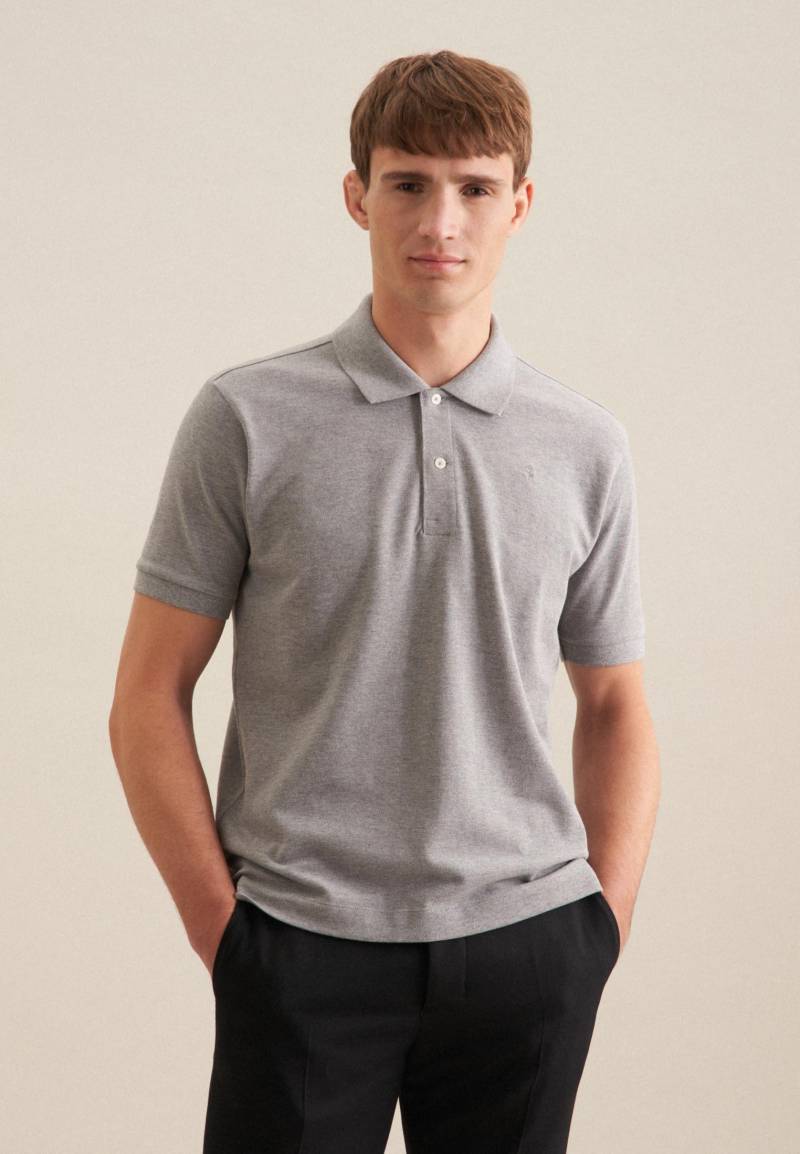 Polo Regular Fit Kurzarm Uni Herren Taubengrau XXL von Seidensticker