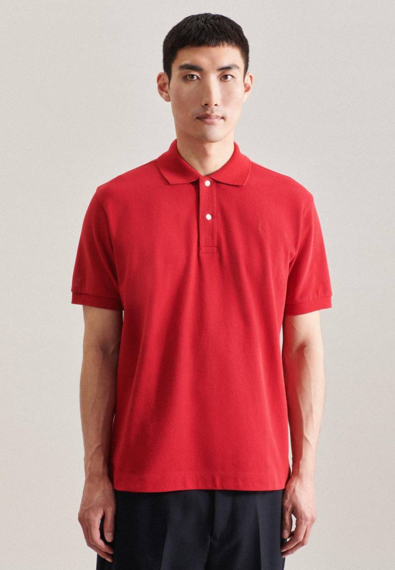 Polo Slim Fit Kurzarm Uni Herren Rot XXL von Seidensticker