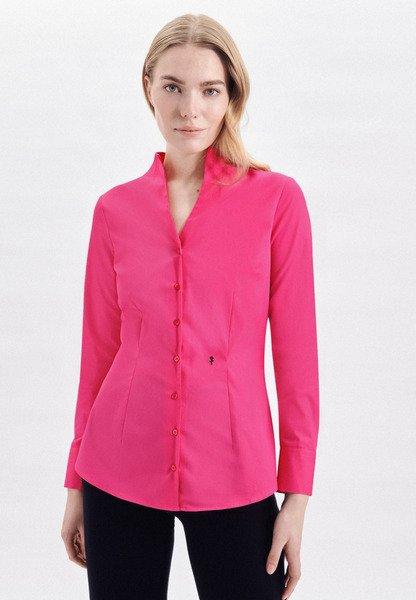 Kelchkragenbluse Uni Langarm Kragen Damen Pink 38 von Seidensticker