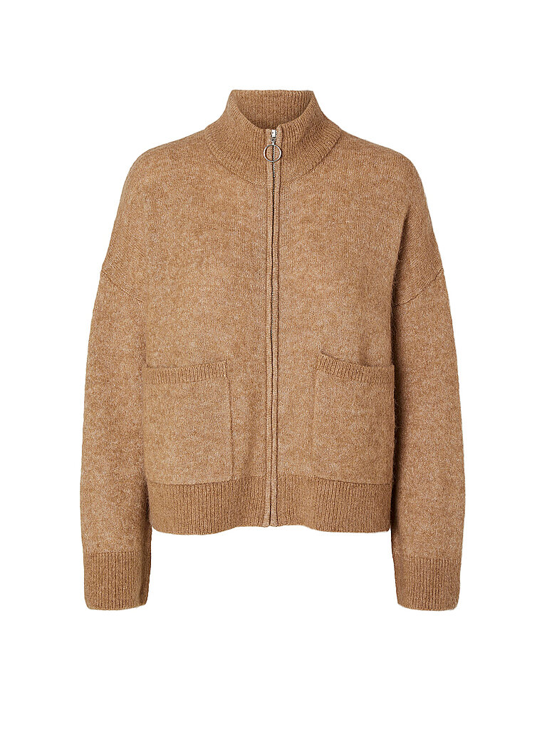 SELECTED FEMME Strickjacke SLFSIA  camel | XS von Selected Femme