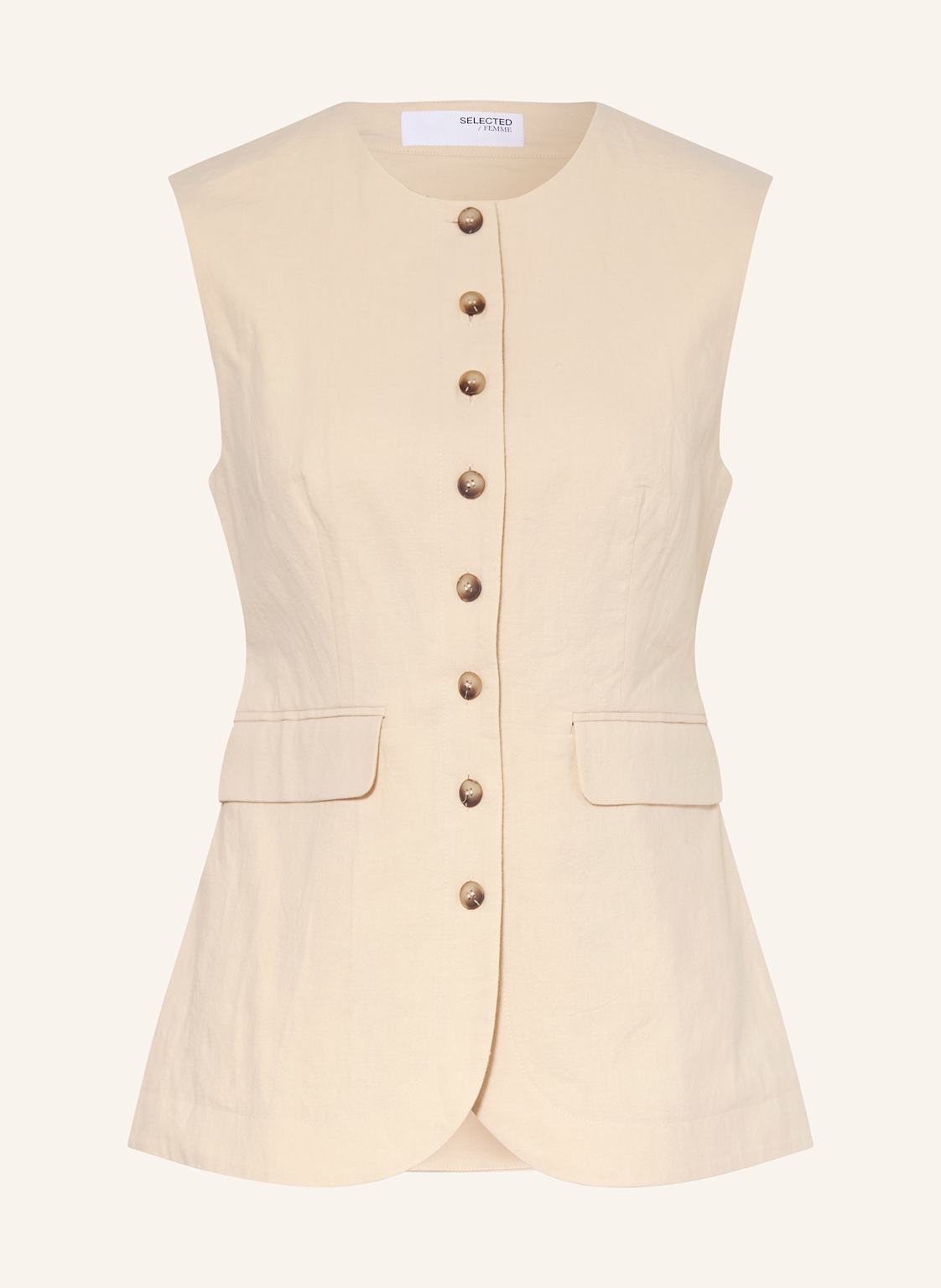 Selected Femme Blazerweste Mit Leinen beige Selected Femme Blazerweste Mit Leinen beige von Selected Femme