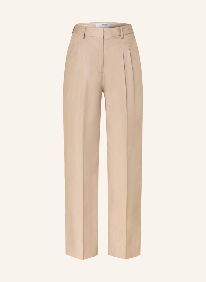 Selected Femme Marlenehose beige von Selected Femme