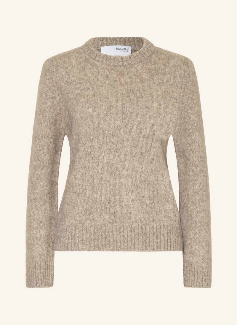 Selected Femme Pullover Mit Alpaka beige von Selected Femme