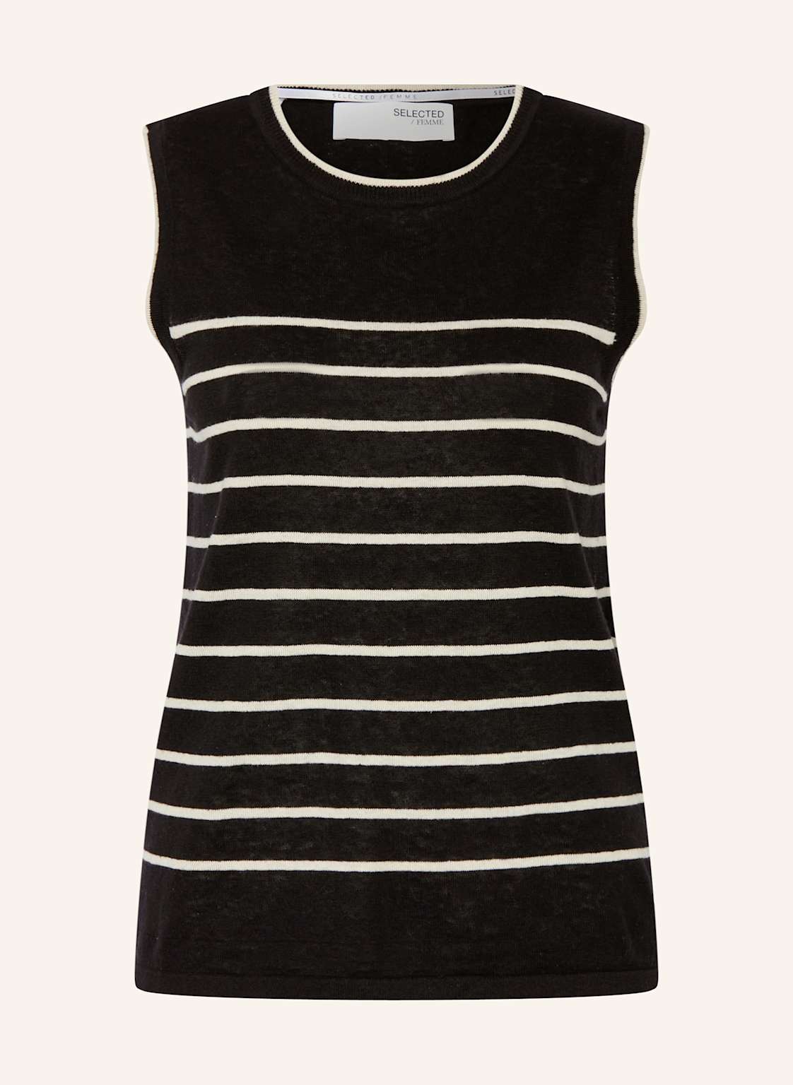 Selected Femme Stricktop Mit Leinen schwarz von Selected Femme
