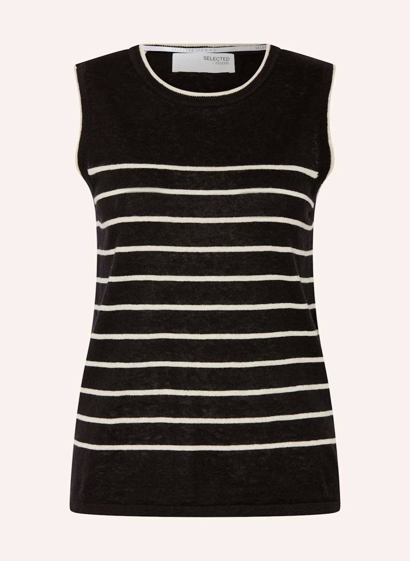 Selected Femme Stricktop Mit Leinen schwarz von Selected Femme