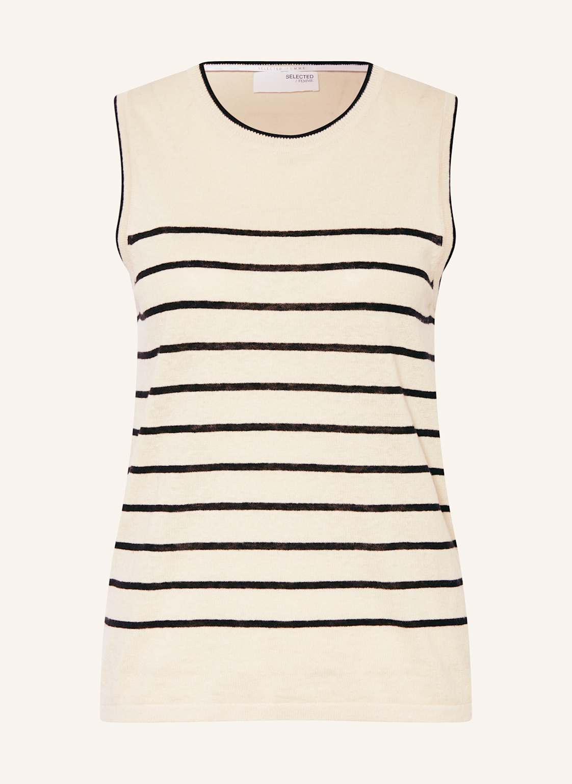 Selected Femme Stricktop Mit Leinen weiss von Selected Femme