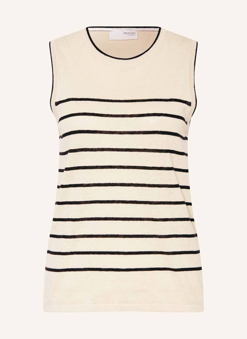 Selected Femme Stricktop Mit Leinen weiss von Selected Femme