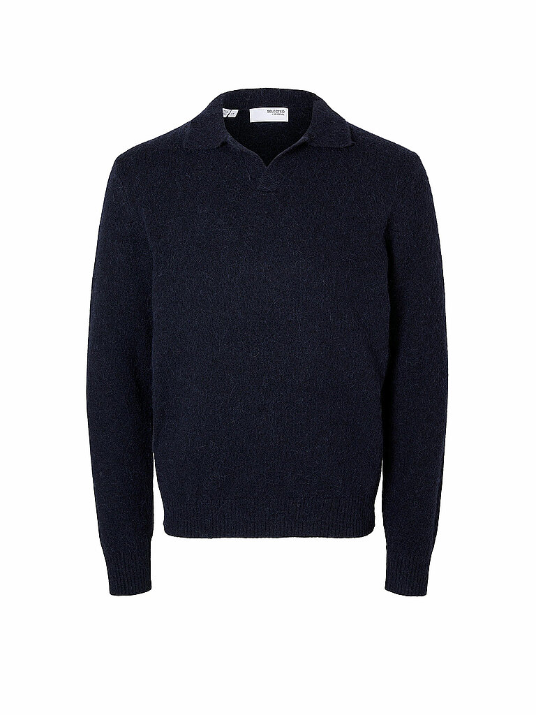 SELECTED Polo-Pullover SLHRAI blau | L von Selected