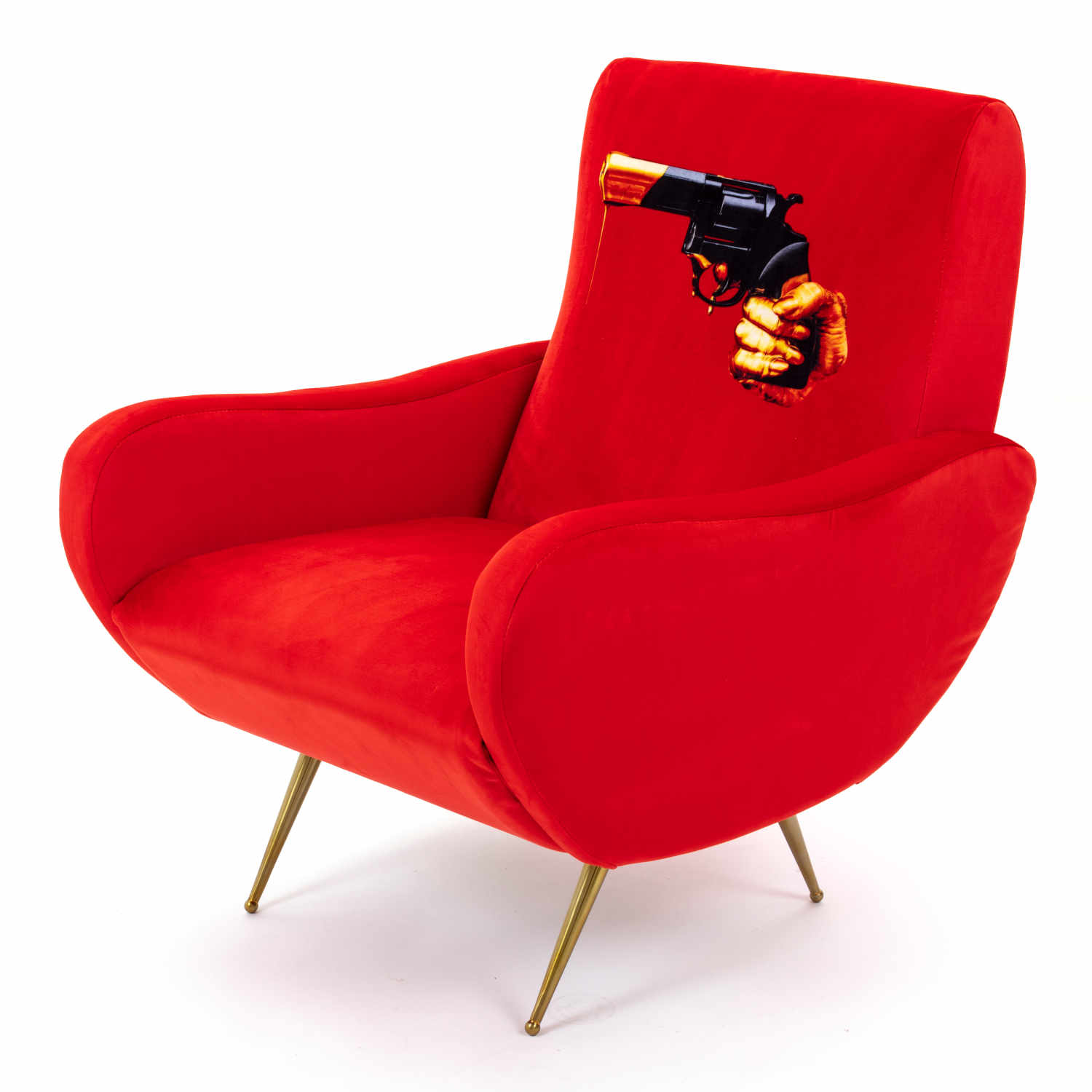 Armchair Toiletpaper Sessel , Motiv revolver von Seletti