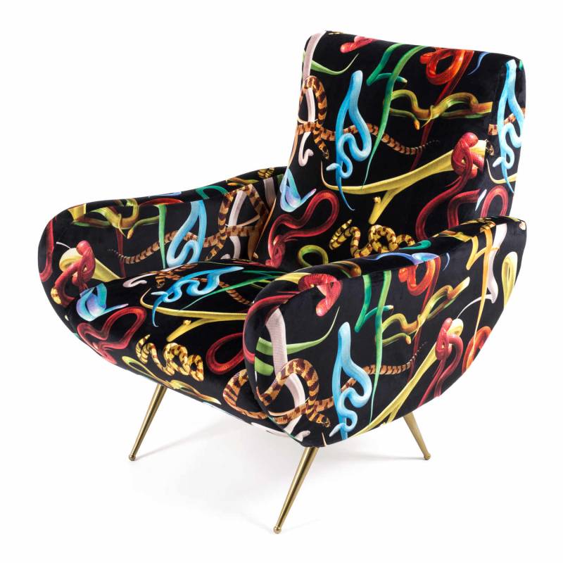 Armchair Toiletpaper Sessel , Motiv schlangen von Seletti