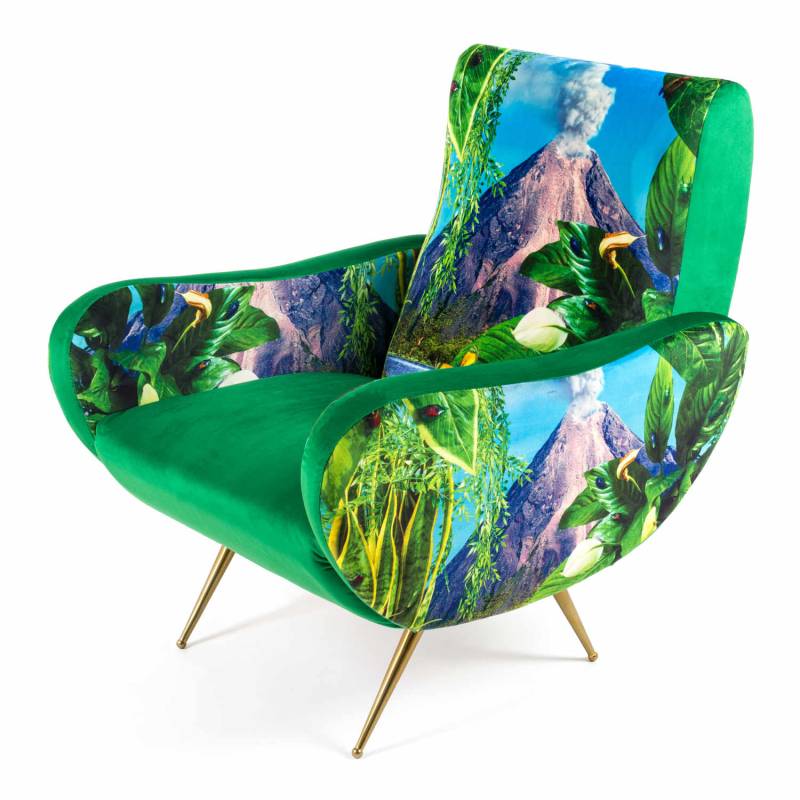 Armchair Toiletpaper Sessel , Motiv vulkan von Seletti