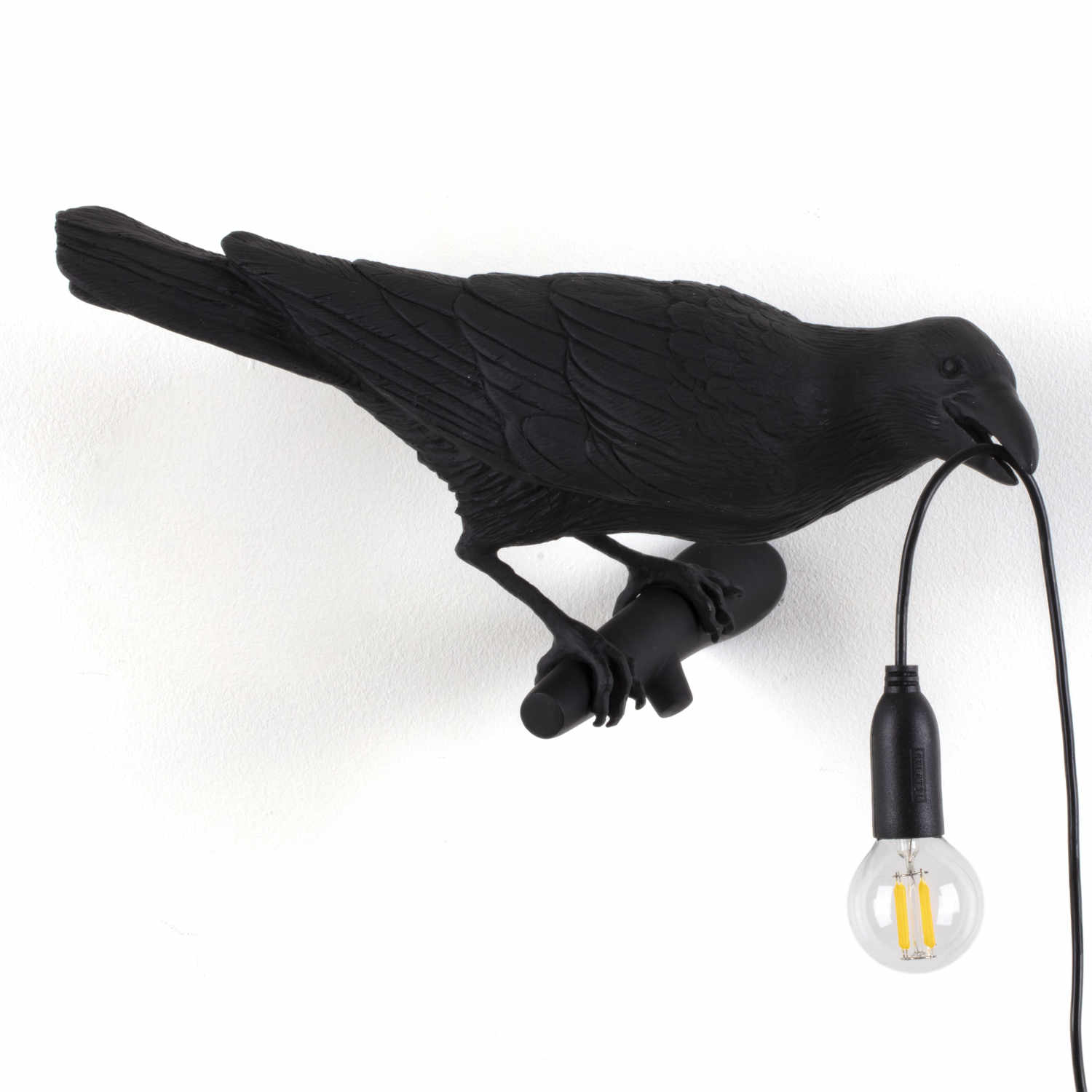 Bird Lamp LED Leuchte , Farbe schwarz, Ausführung nach rechts schauend von Seletti