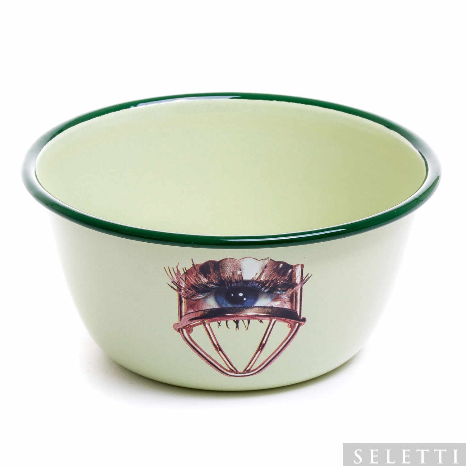 Enamel Bowls Toiletpaper Schale, Motiv auge von Seletti