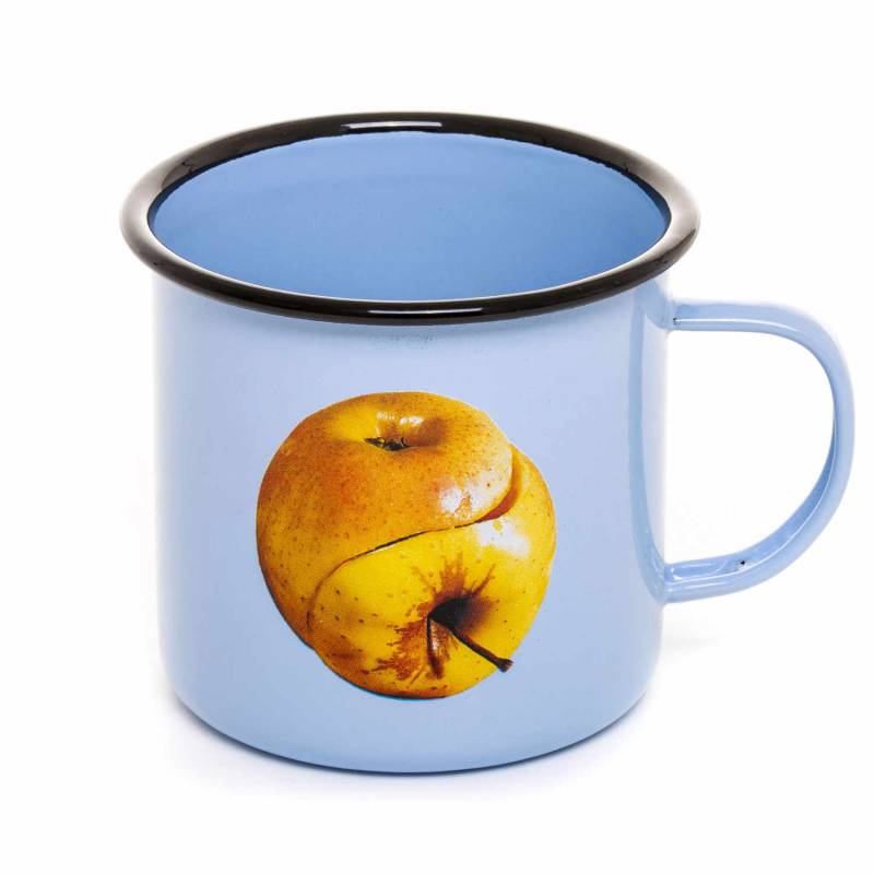 Enamel Mugs Toiletpaper Tasse, Motiv apfel von Seletti