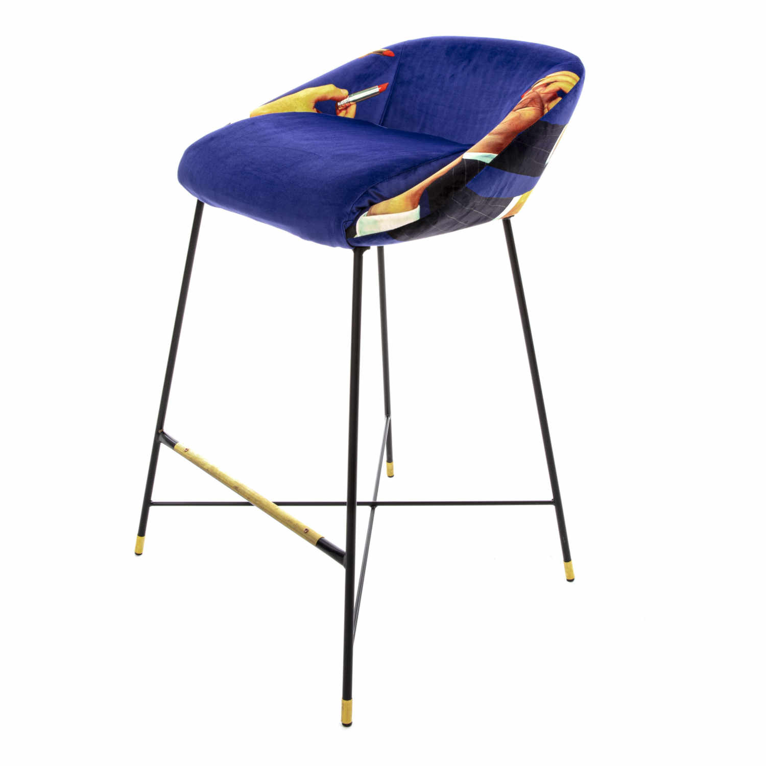 High Stool Toiletpaper Barstuhl , Motiv lipsticks von Seletti