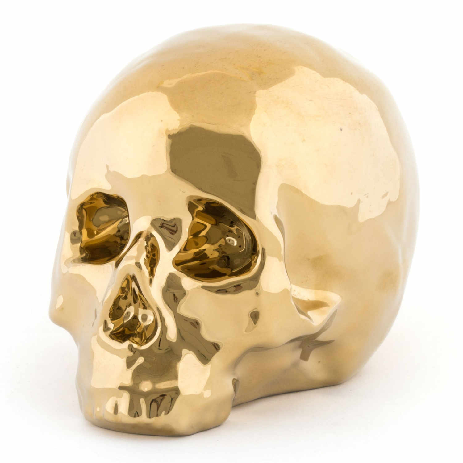 Memorabilia Gold My Skull Skulptur von Seletti