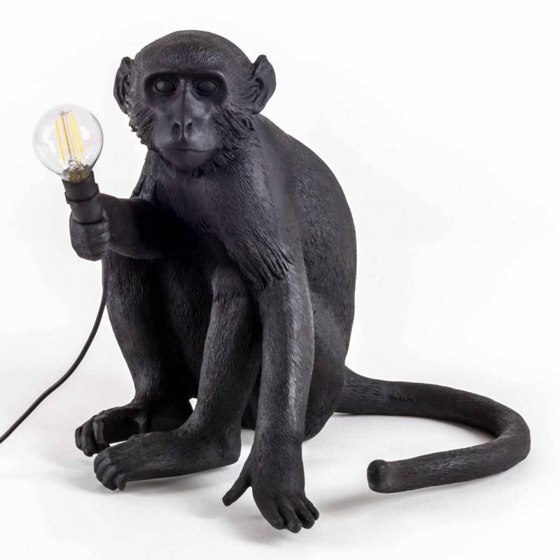 Monkey Lamp Black LED Leuchte, Ausführung sitzend von Seletti