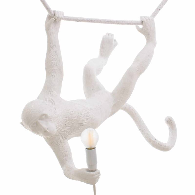 Monkey Lamp White LED Leuchte, Ausführung schaukelnd von Seletti