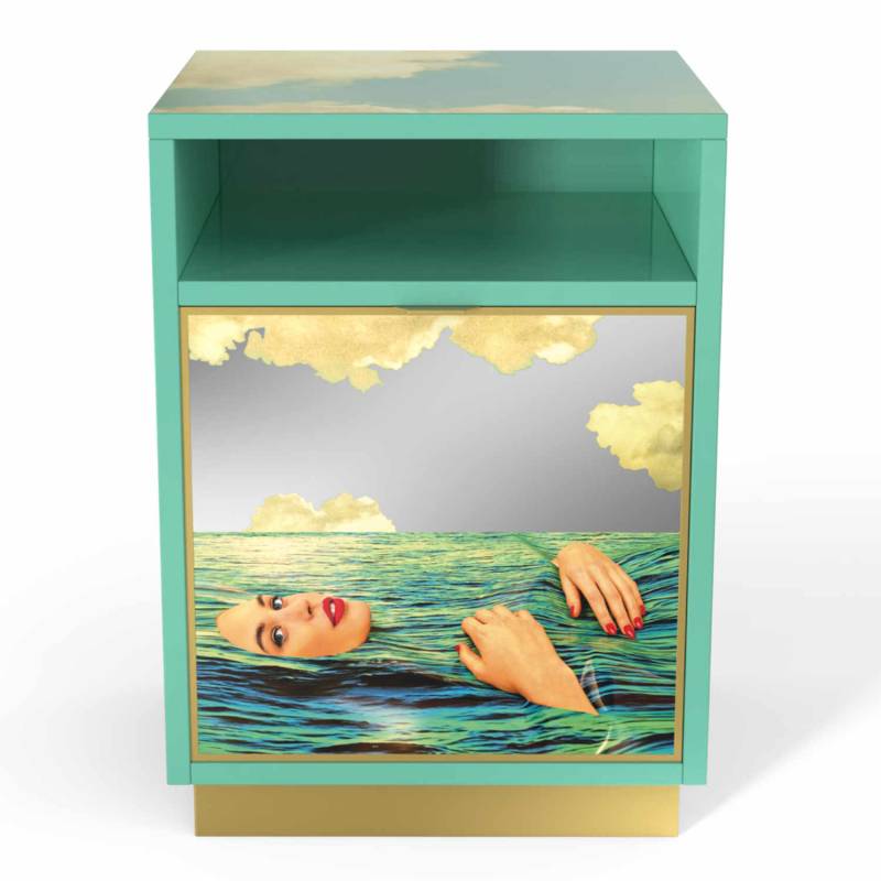 Nightstand Toiletpaper Beistelltisch, Motiv sea girl von Seletti